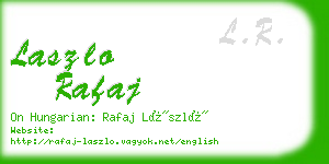 laszlo rafaj business card